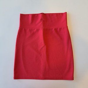 Red mini skirt
